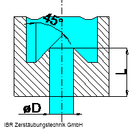 Borda-Mündung zur Erhöhung des Turbulenzgrades an Einstoff-Druckdüsen. Bild: IBR Zerstäubungstechnik GmbH